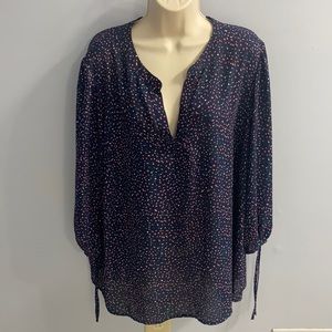 Navy Collective Colors - Navy polka dot tunic